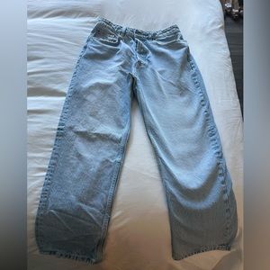 Zara Straight Leg High Rise Jeans